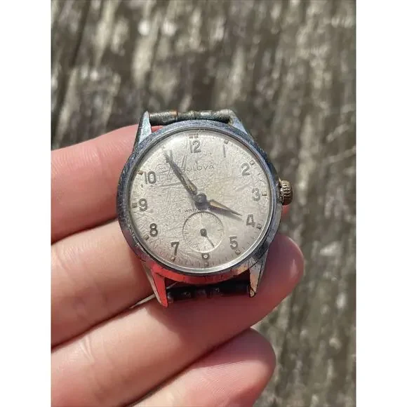 Vintage 1960s Bulova Watch Manual Wind Mechanical Shock Water Anti Magnetic Runs